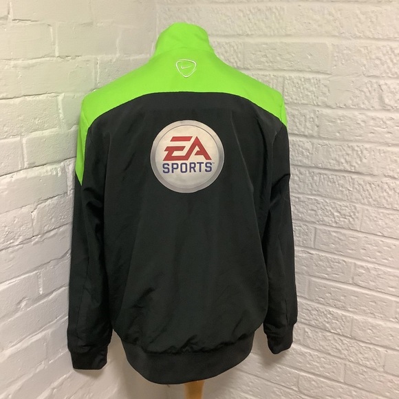 Adidas Dri-fit EA Sports Full Zip Track Top - Size L - Grey & Green - P2P 22” - Picture 5 of 8